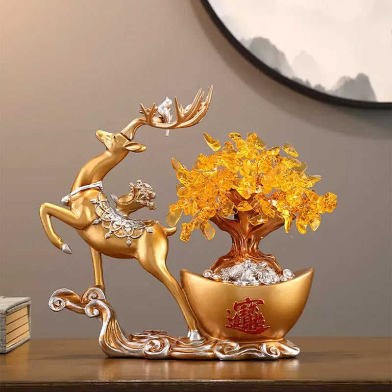 Golden deer ornaments