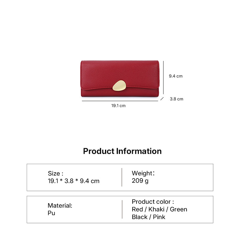 Textured Long Zip Wallet