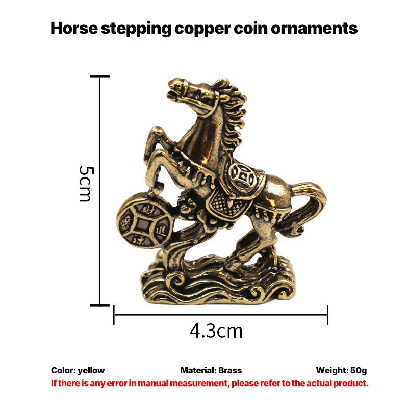 Brass Horse Coin Statue