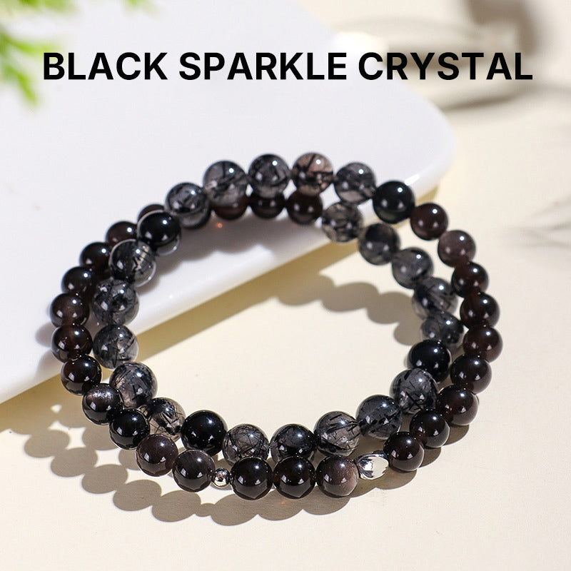 Black Hair Crystal Bracelet