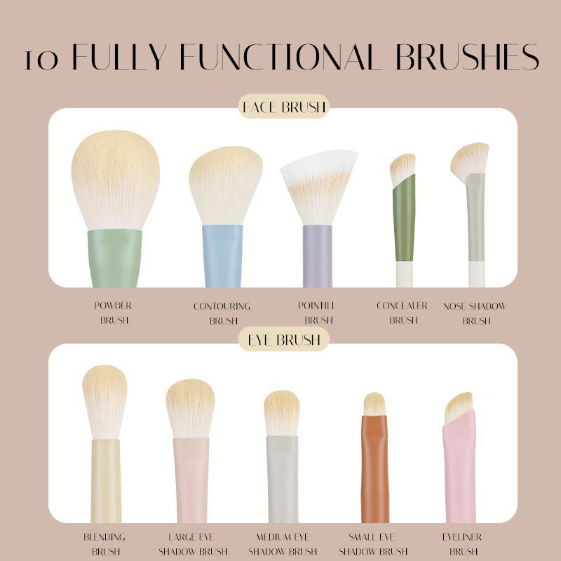 Morandi Mini Makeup Brush Set