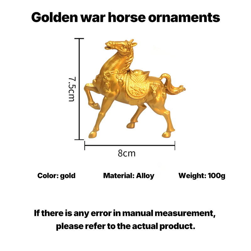 Golden Horse Desktop Statue