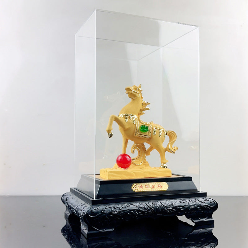 Velvet Gold Horse Statue