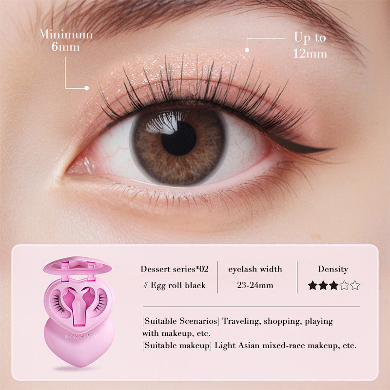 Egg Roll Black Magnetic Eyelashes