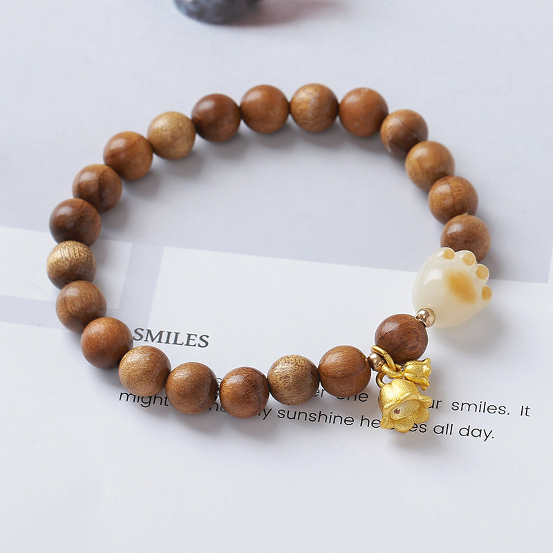 Aqua Jade & Agarwood Bracelet