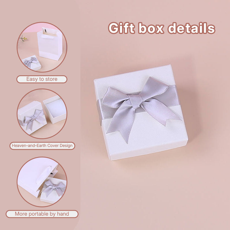 Gray Bow Jewelry Gift Box