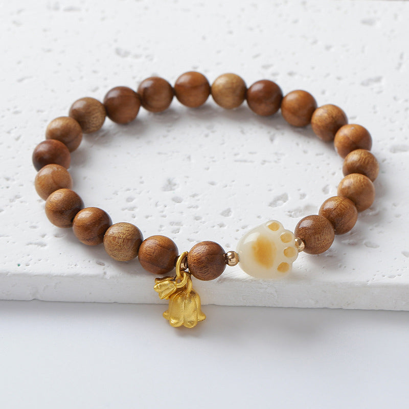 Aqua Jade & Agarwood Bracelet