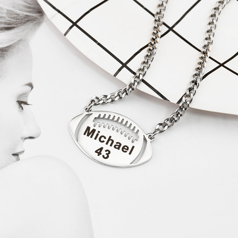 Football Pendant Necklace