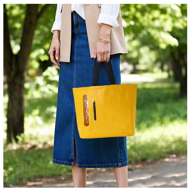 PVC Open-Top Tote Bag