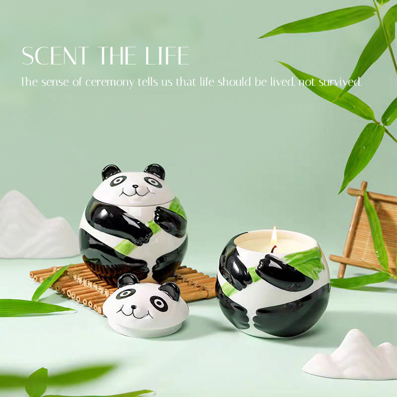 Panda-Shaped Soy Wax Candle