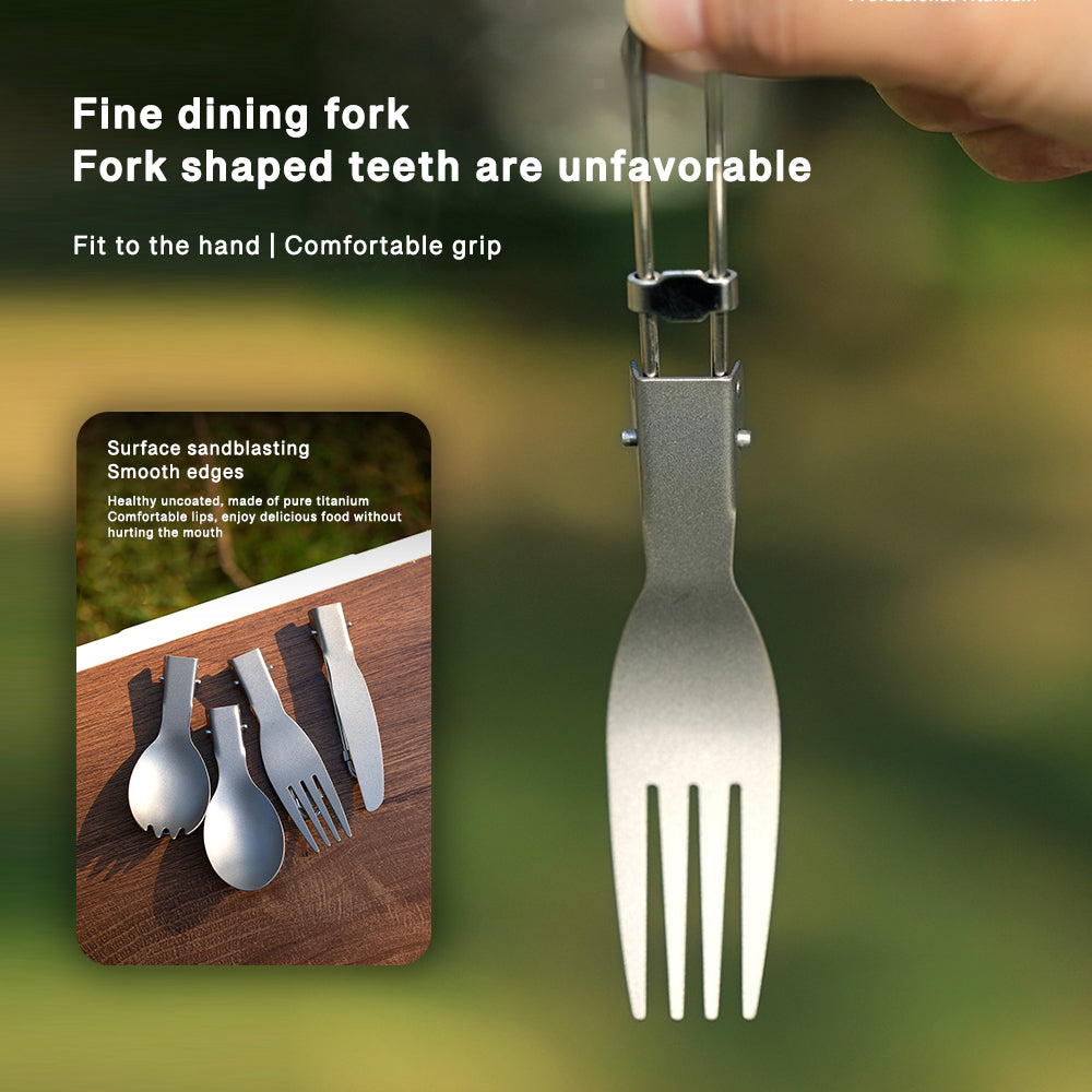 Titanium Folding Cutlery