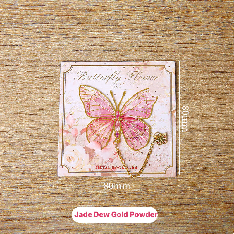Butterfly Flower Metal Bookmark