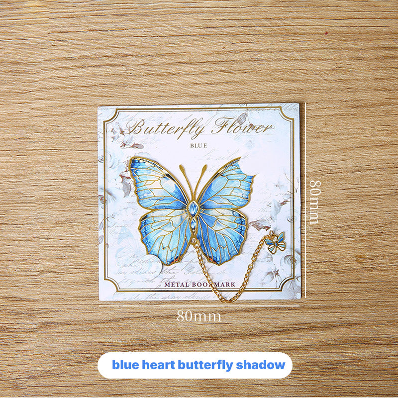 Butterfly Flower Metal Bookmark