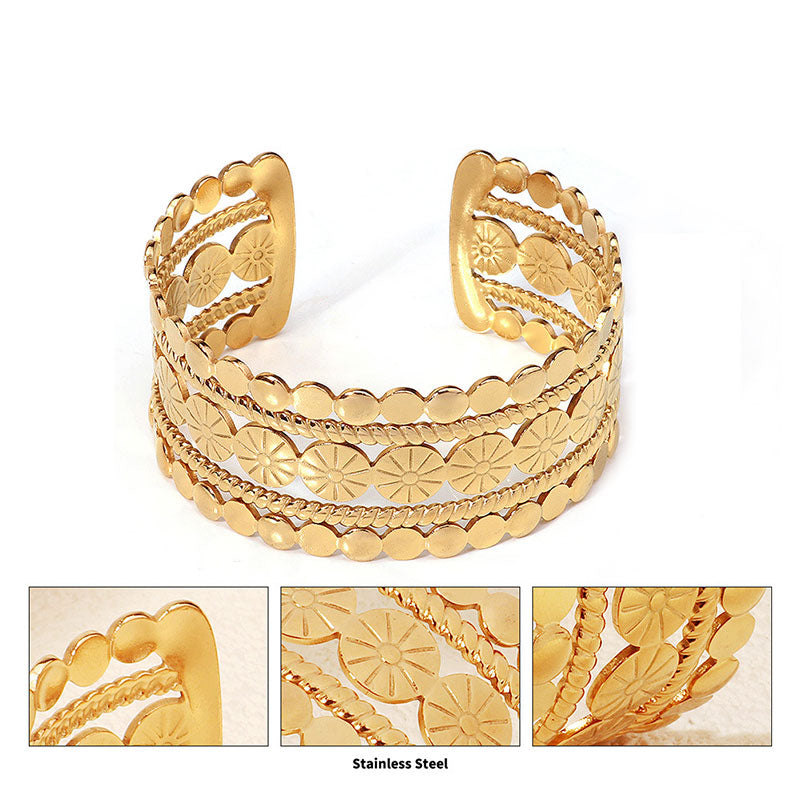 Patterned Open Bracelet