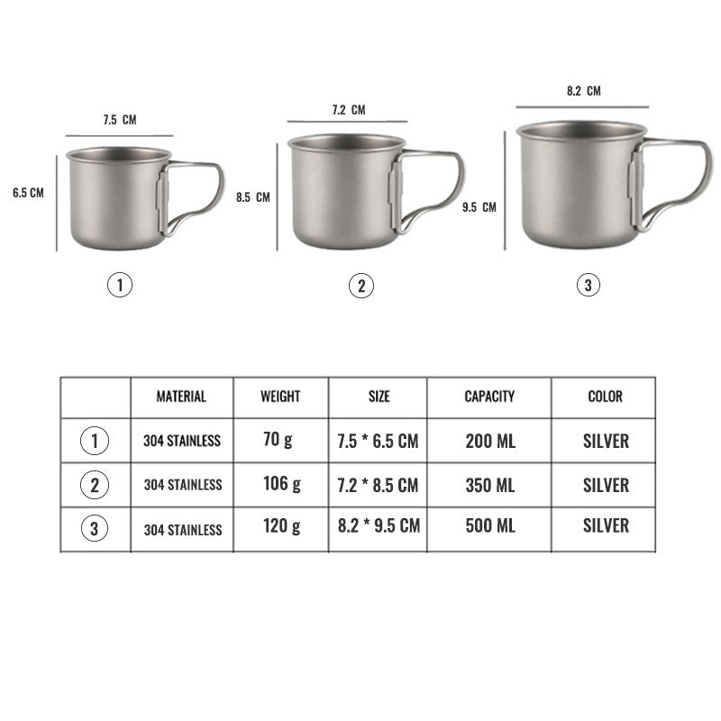 Pure Titanium Camping Cup