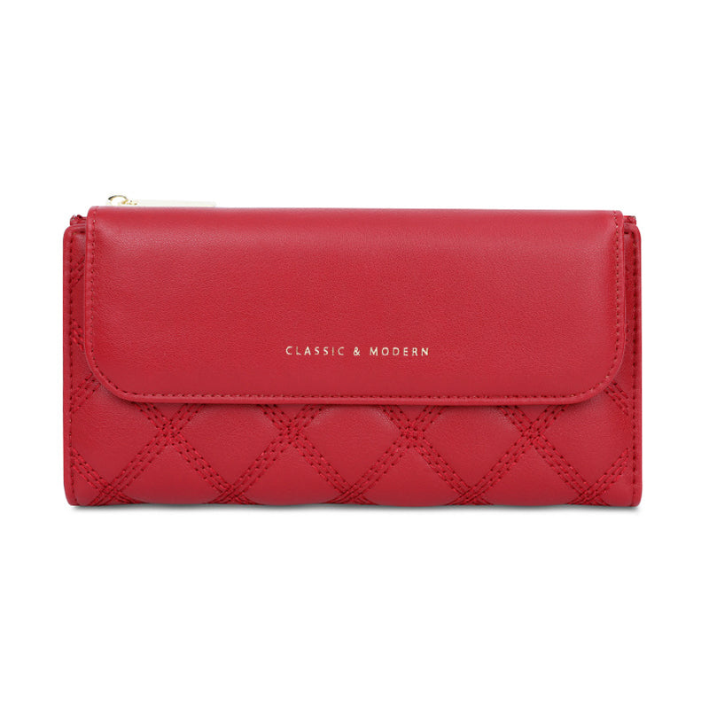 Diamond Quilted PU Wallet