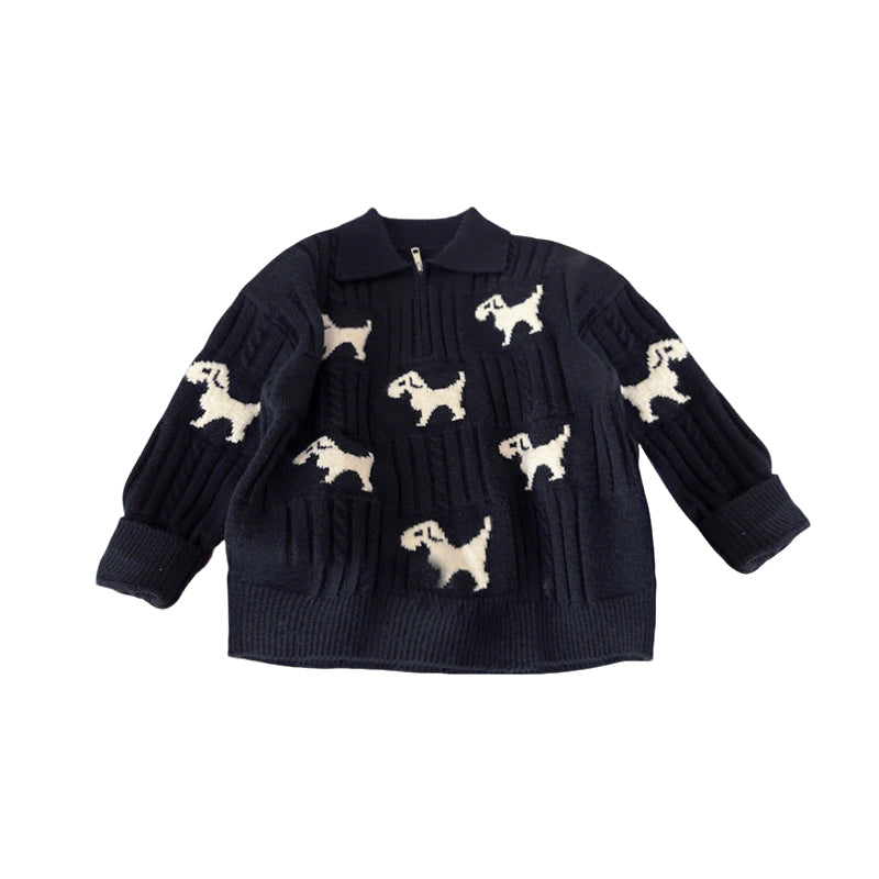 Boys' Puppy Knitted Sweater