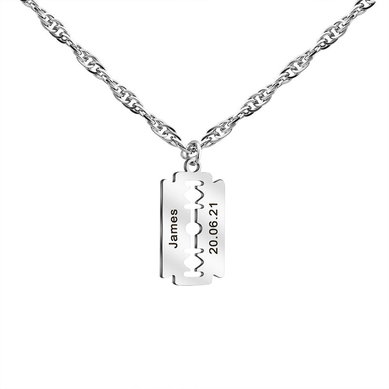 Razor Pendant Necklace