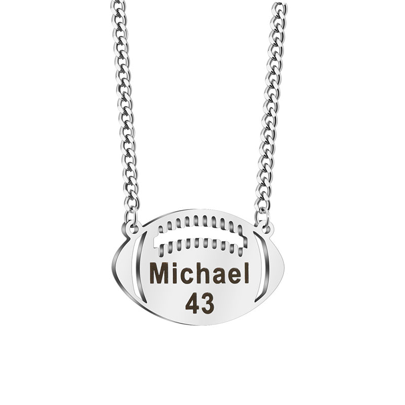 Football Pendant Necklace