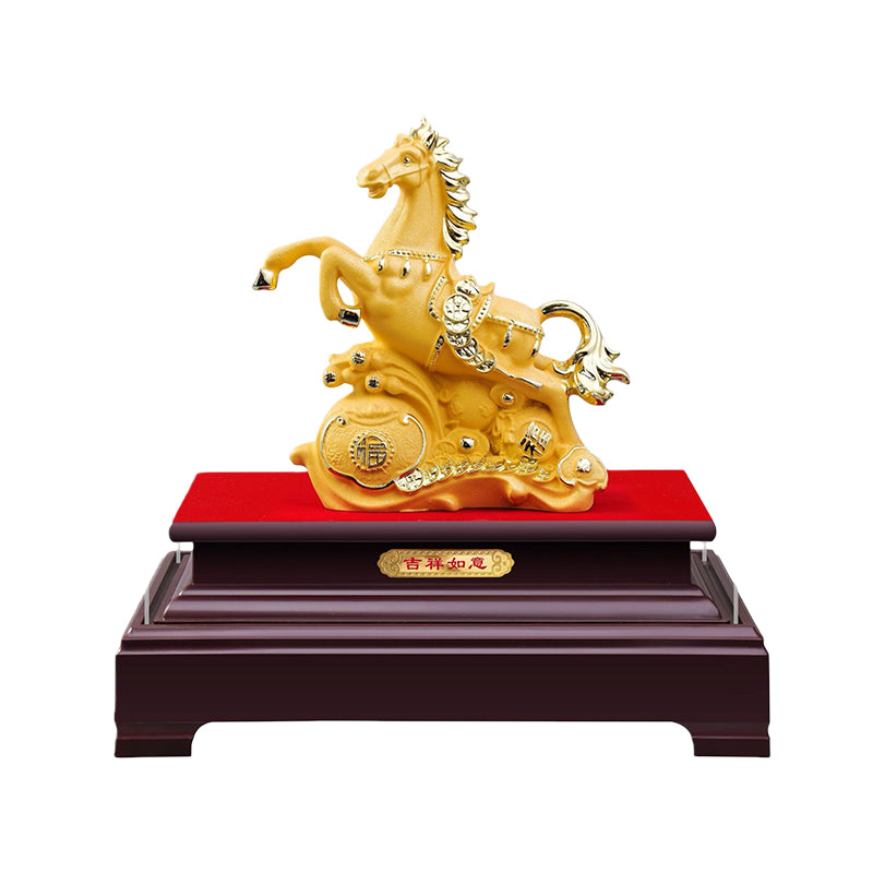 Golden Horse Fortune Statue