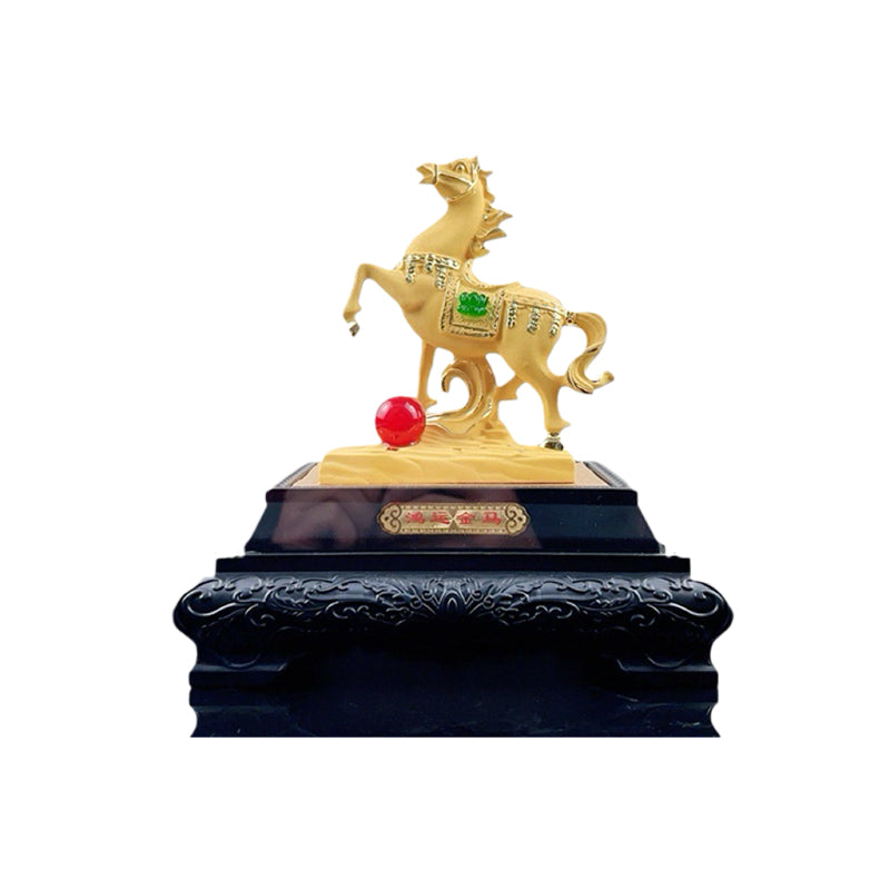 Velvet Gold Horse Statue