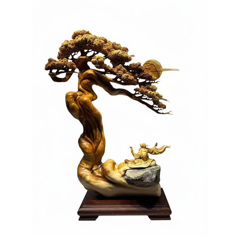 Joyful Life Wood Carving