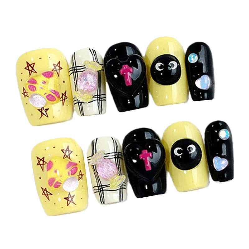 3D Cartoon Press-On Nails