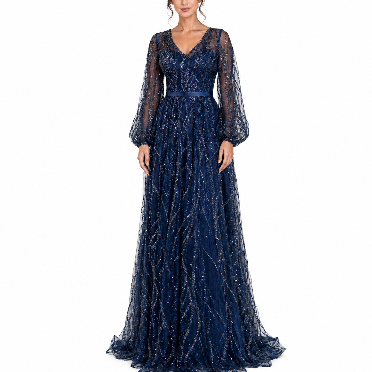 Women's Sequin V-Neck Dress